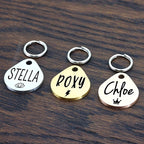 Ultra Joys Cat ID Tag Personalized Pet Tags, Durable Stainless Steel Small Pet Mini Dog Cat Tag Lightweight -Teardrop Tag in Silver
