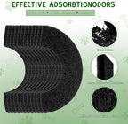 12 Pack 0.5 in Thickness Carbon Filters Compatible with Model 4, Cat Litter Box Filters Replacement to Absorb Odors Control Damp from Pets and Keep Home Fresh