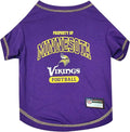 NFL Minnesota Vikings Dog T-Shirt for Pets, Size Medium. Officially Licensed Pet Shirt with Team Logo, Soft Stretchable Comfort Fit Apparel for Dogs & Cats