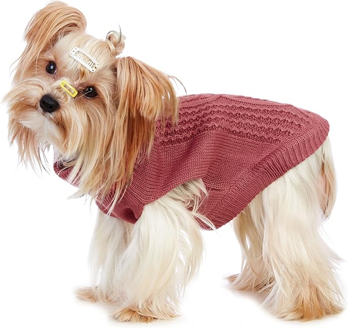 Stretchy Cat Sweater - 17 Colors & 6 Sizes | Snug Winter-Ready Knit for Boy/Girl Cats & Kittens(Maple Leaf Red, Medium)
