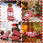 Cat Dog Christmas Sweater Pet Winter Warm Coat Pajamas Small Dog Sweaters Christmas Santa Sweater for Large Cats Small Dogs (Santa, L)