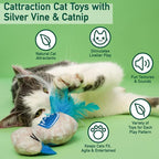 Hartz Cattraction with Silver Vine & Catnip Crinkle Mice, 10 Count