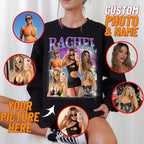 NAZENTI Custom Bootleg Rap Tee, Custom T-Shirts with Picture, Retro Custom Bootleg, Valentine's Gifts for Him Her
