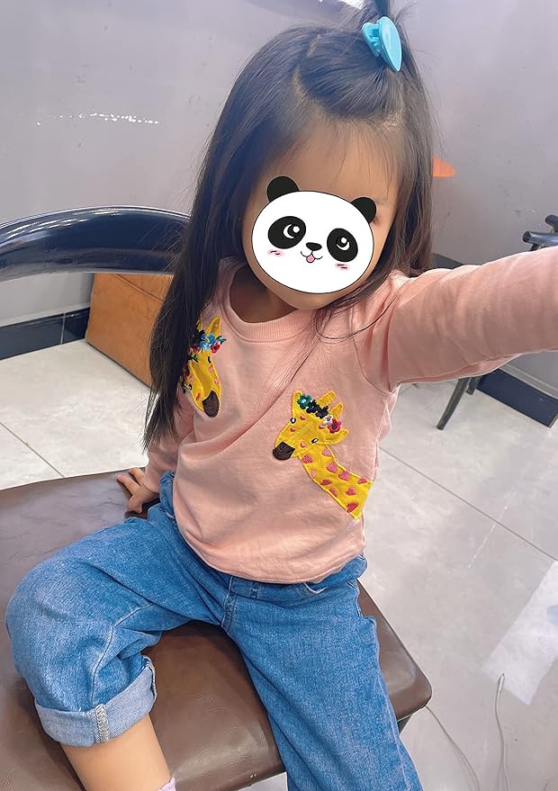 RETSUGO Toddler Baby Girls Sweatshirts Casual Pullover Crewneck Winter Long Sleeve Tops Shirts Clothes 3T-8T