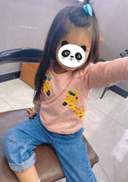 RETSUGO Toddler Baby Girls Sweatshirts Casual Pullover Crewneck Winter Long Sleeve Tops Shirts Clothes 3T-8T