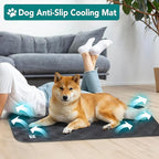 PetAmi Waterproof Cooling Mat for Dog, Premium Pet Cooling Blanket for Bed Crate, Anti Slip Indoor Dog Cool Pad for Sleeping, Q-MAX Large Sofa Couch Cover Mat for Cat, Grey, 40x60