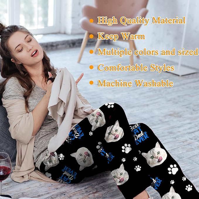 Personalized Pajamas with Faces for Men Women Custom Gifts For Pet Lover Family Cat Dog