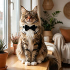 Leezmark 6 Pack Cat Collars with Bow Tie and Bell, Velvet Cat Collars with Bowtie, Adjustable 7-11 inch Cat Bow Tie Collar for Kitty Kitten Adult Cats, Pet Supplies Accessories