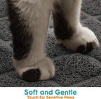 Cat Litter Mat Litter Trapping Mat, 47" x 35" Premium Durable PVC Grid Mesh with Scatter Control, Non-slip, Less Waste Cat Litter Box Mat, Soft on Kitty’s Paws, Urine Waterproof