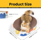 Cat Scratcher Cardboard,2 in 1 Oval Cat Scratch Pad Bowl for Indoor Kitty Grinding Claw,Round Kittens Scratching Board Corrugated Lounge Pet Beds&Furniture Protector for Couch&Carpets&Sofas