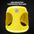 Hipubby Dog Harness and Leash Set, No Pull Soft Mesh Puppy Harness for Small Medium Dogs, Cats - Step in Reflective Breathable Lightweight Vest Harness for Walking, Training - Yellow, XS