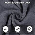 SUNFURA Hair Sticky Cat Clothes, Cat Sweater for Cats Only, 4-Legged Fleece Sweaters Kitten Pajamas Reduce Shedding Fur, Warm Pullover Shirts for Cats, Purple S