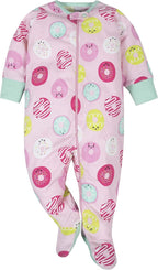 Onesies Brand Baby Girls' 4-pack Sleep 'N Play Footies Multi Pack