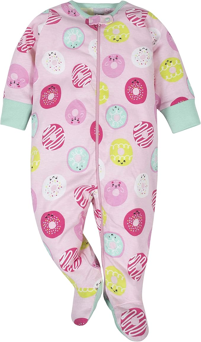 Onesies Brand Baby Girls' 4-pack Sleep 'N Play Footies Multi Pack