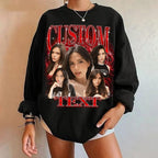 NAZENTI Custom Bootleg Rap Tee, Custom T-Shirts with Picture, Retro Custom Bootleg, Valentine's Gifts for Him Her
