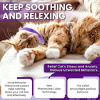 4 Pack Calming Collars for Cats: Pheromone Cat Calming Collars for Cats, Helps Promote Relaxation and Comfort