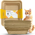 Disposable Litter Boxes (Brown, Large 8-Pack)