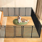 New Thickened Version Dog Playpen, 43 Inch Dog Fences for The Yard, Portable Outdoor Dog Playpen for Large/Medium/Small Dogs, Foldable Metal Dog playpen, with Doors (24 Panels, 43 Inch)