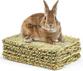 Sukh 3 PCS Rabbit Grass Mats - Natural Hay Woven Bunny Rabbit Bad Cage Mats Pet Bedding Cooling Sleeping Nesting & Toys for Hamster Bunny Chinchilla Guinea Pig Mouse Bird and Other Small Animals