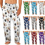 MyPupSocks Custom Pajama Pants for Pet Lover, Personalized Photo Face Printed Pajama Bottoms Sleepwear with Pockets