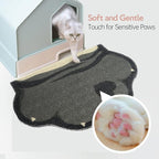 Cute Cat Litter Mat 24”x16”, Litter Box Mat, Litter Trapping Mat, Soft on Kitty Paws, Easy Clean, Anti Slip, Pet Accessories, Door Floor mats - TigerSpot Blackpaw