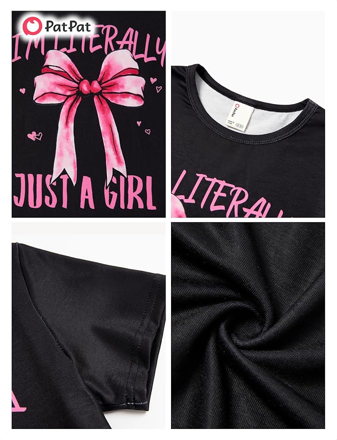 PATPAT Girls Crewneck Short Sleeve Graphic Tees Animal Print Shirts Cute Summer Outfits 5-12 Years