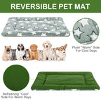 VitalCozy 4 Pcs Dog Crate Pads, Ultra Soft Warm Washable Anti-Slip Kennel Bed Mat for Pets, Reversible, Replaceable, Cozy Cage Liner for Small Medium Large Dogs and Cats(18 x 24 x 1.6 Inch,Green)