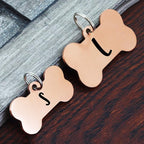 Ultra Joys Stainless Steel Dog ID Tag - Personalized Front and Back Engraving, Bone Tag Mountain Design, Rose Large
