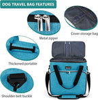 BAGLHER Dog Travel Bag, Pet Travel Bag (ALL Pet Travel Supplies), With 2 Pet Food Containers and 2 Collapsible Silicone Bowls; Essential Kits for Pet Travel Sky Blue