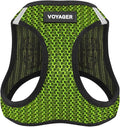 Best Pet Supplies - All Weather Mesh/Plush, Reflective, No Pull Harness for Small, Medium Dogs, Cats - Secure with Hook & Loop Fastener, Buckle, Double D-Rings - Lime Green 2-Tone, M