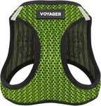Best Pet Supplies - All Weather Mesh/Plush, Reflective, No Pull Harness for Small, Medium Dogs, Cats - Secure with Hook & Loop Fastener, Buckle, Double D-Rings - Lime Green 2-Tone, M