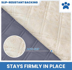 Waterproof Dog Bed Cover Pet Blanket, Soft Couch Cover for Dogs Washable, Non-Slip Dog Blanket Protect Furniture Couch Sofa Car for Puppy Large Dogs Cat (52x82 Inch, Grey Blue)