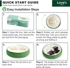 Love's cabin Round Donut Cat and Dog Cushion Bed, 25in Pet Bed for Small or Medium Dogs, Anti-Slip & Water-Resistant Bottom, Soft Durable Fabric Pet Beds, Washable Calming Cat Bed Green Stripe