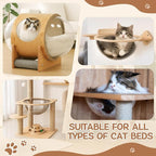 6 Pcs Acrylic Dome Cat Bubble, 11.8 Inch Space Transparent Capsule Cover Clear Plastic Dome Bed Replacement for Cat Tree/Window Perch, DIY Nest Accessories for Hammock Catching Tree Shelves Peek