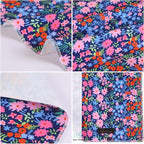 ARING PET Floral Dog Bandanas, Blue Pink Orange Flowers Pet Bandana Scarf Triangle Bibs for Puppy Small Medium Large Boy Girl Dogs Cats-L