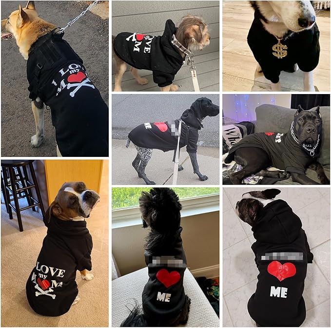 EXPAWLORER Dog Hoodie-Soft and Warm Dog Sweaters, Pet Clothes Autumn Winter Coat Sweatshirt with Christmas Theme Print for Puppy,Cat, Small Medium Large Dogs