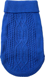 Stretchy Cat Sweater - 17 Colors & 6 Sizes | Snug Winter-Ready Knit for Boy/Girl Cats & Kittens(Dark Blue, Medium)