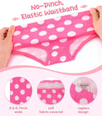 Girls and Toddlers 100% Cotton Underwear Tagless Soft Panties Size 2-3T,4-5T,6,8,10,12 (6-Pack)