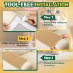 Corner Cat Scratcher | Cat Scratchers Wall Mounted with Faux Sisal & Carpet Pad, 23.6x11.8 Inch Furniture Protector for Indoor Cats to Protect Couches & Walls