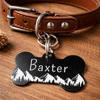 Ultra Joys Stainless Steel Pet ID Tag Dog Name Tags Personalized Front and Back Engraving, Customized Dog Tags and Cat Tags, Optional Engraved on Both Sides, Custom Your Own, Small