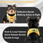 AIITLE Easy Walk Dog Vest Harness and Leash Set, Pet Supply No Pull, Breathable Mesh, Reflective Stripes, Adjustable Escape Proof Pet Outdoor Harnesses for Medium Dogs Yellow L