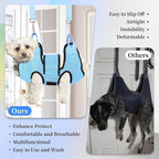PatiencET Dog Grooming Hammock for Nail Trimming Pet Hammock for Small Dogs with Security Strap Cat Sling for Nail Clipping with Clippers Nail File and Pet Comb (Cerulean S)