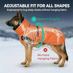 Dog Winter Coat, Warm Puffer Jacket with Fur-Safe Buckle & Leash Hole for Cold Weather, Water-Repellent Snow Vest, Breathable Thermal Apparel for Hiking & Active Dogs (Aurantium, X-Small)