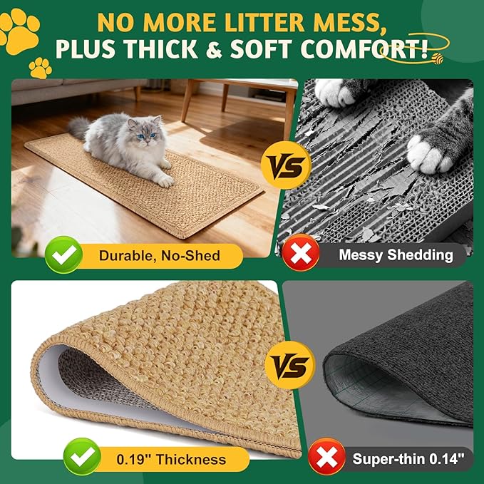 Door Protector from Cat Scratching 19.6" x 7.8" Cat Wall Corner Scratcher, Anti Scratch Door Frame Furniture Protector for Indoor Cats