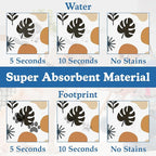 Boho Style Dog Food Mat–Christmas Stocking Absorbent Quick Dry Feeding Placemat for Food and Water Bowls, Non Slip Rubber Backing, Waterproof Pet Supplies for Mess-Free Eating 12"x20"