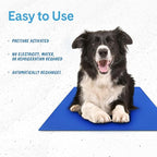 The Green Pet Shop Chillz Gel Mat, Large - Pressure-Activated Cooling Pad for Pets 25-50 lbs - Non-Toxic, No Water or Refrigeration Needed - Ideal for Home, Travel & Crates