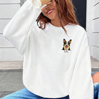Custom Pet Portrait Hoodie and Sweatshirt with Dog or Cat Photo, Personalized Sweatshirt with Pet Drawing and Name, Gift for Dog Mom Dad, Pet Lover Birthday 4