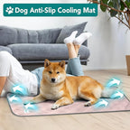 PetAmi Waterproof Cooling Mat for Dog, Premium Pet Cooling Blanket for Bed Crate, Anti Slip Indoor Dog Cool Pad for Sleeping, Q-MAX Large Sofa Couch Cover Mat for Cat, Pink, 60x80