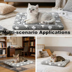 Dog Bed Mat - Soft and Comfortable Dog Kennel Cat Bed, Washable Dog Bed or Cat Bed, Suitable for Dog Crate Ped, Cat Cage BedGray, 18" L x 14" W x 1.5" Th