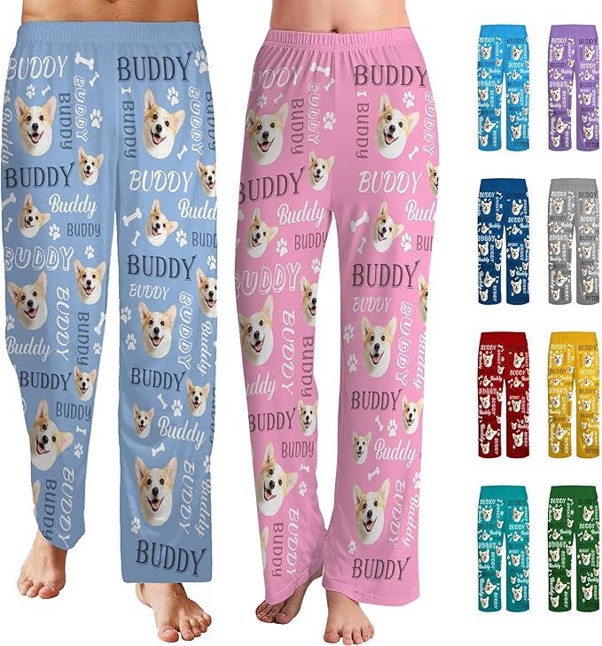 Personalized Face Pajama Pants for Men Women Custom Photo Printed Pajamas Bottoms Trousers Gift for Christmas Birthday